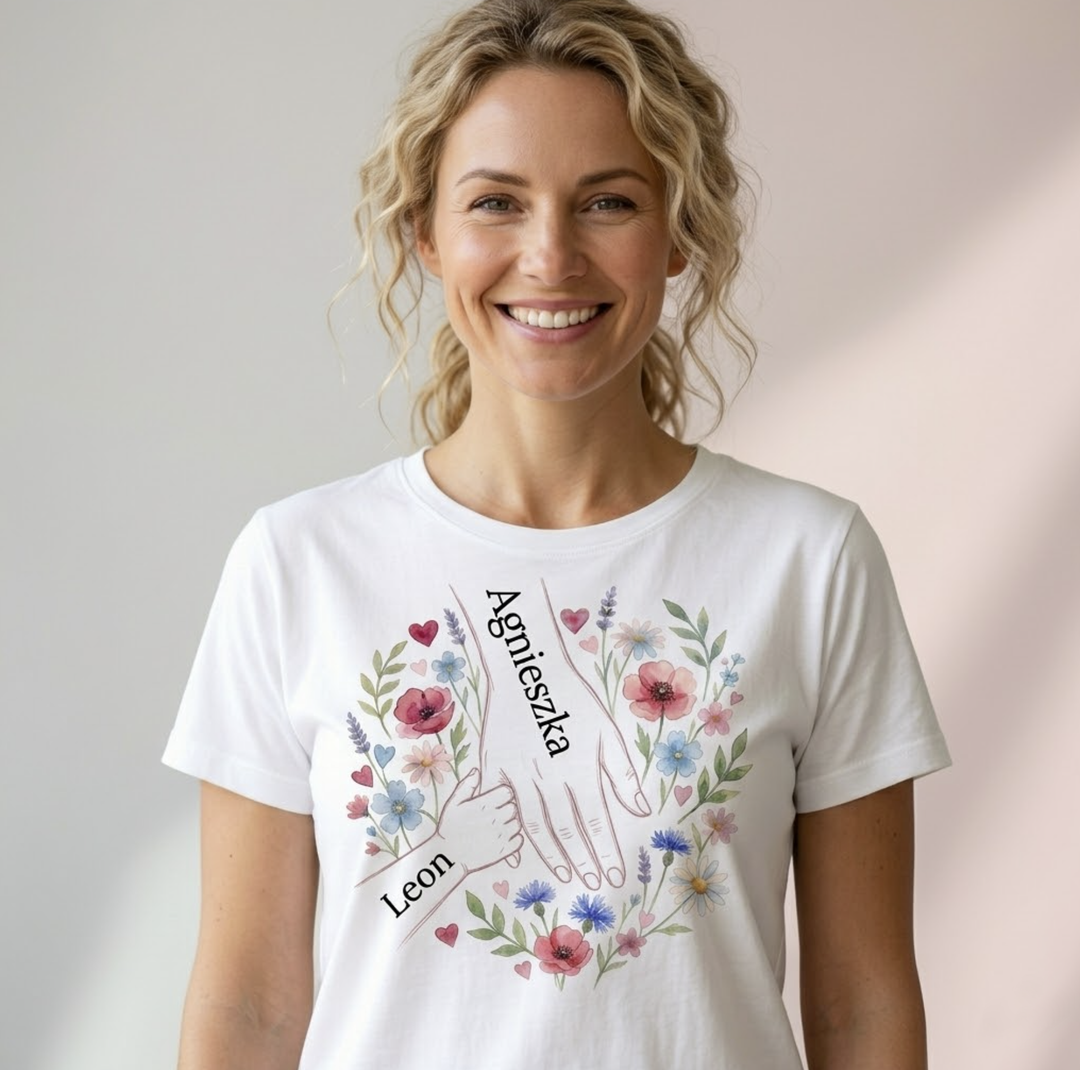 Koszulka na dzień Mamy t-shirt z imionami dzieci prezent