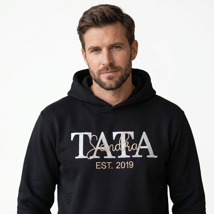 Bluza haft TATA i imię Twojego dziecka, prezent na dzień taty ojca pamiątka